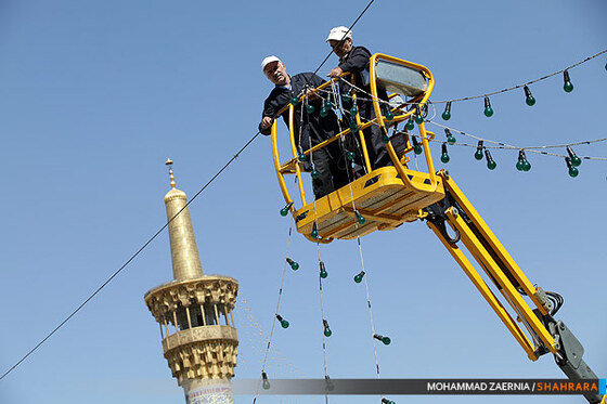 آذین بندی صحن و سرای حرم امام هشتم (ع)