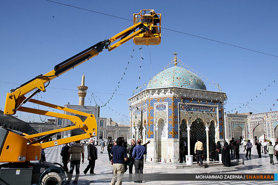 آذین بندی صحن و سرای حرم امام هشتم (ع)