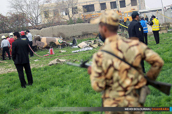 سقوط یک بالگرد در حاشیه شهر