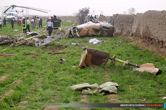 سقوط یک بالگرد در حاشیه شهر