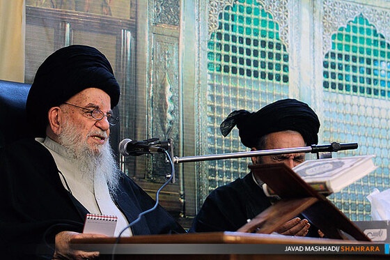 مراسم استقبال از محرم با حضور  آیت‌الله‌ زنجانی‎
