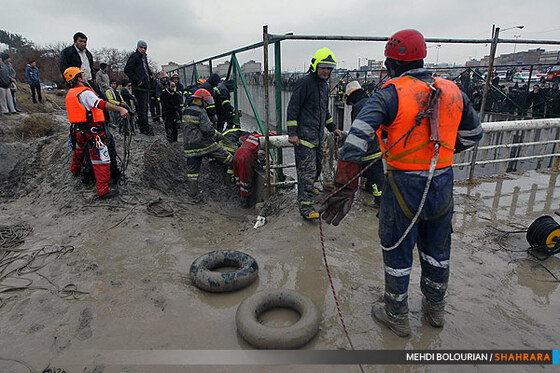 عملیات نجات به دام افتادگان آبگرفتگی امروز