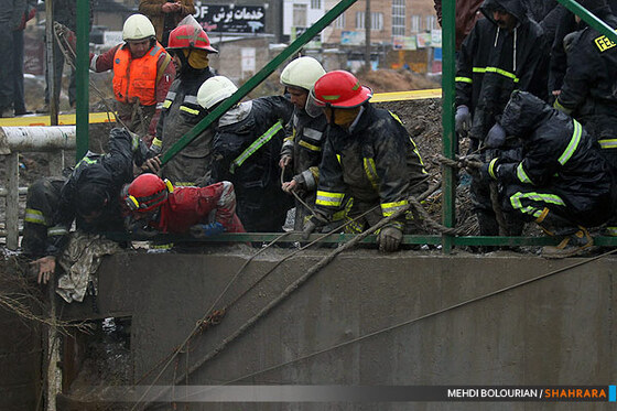 عملیات نجات به دام افتادگان آبگرفتگی امروز