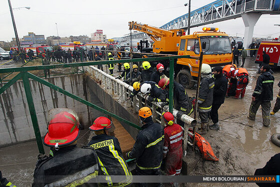 عملیات نجات به دام افتادگان آبگرفتگی امروز