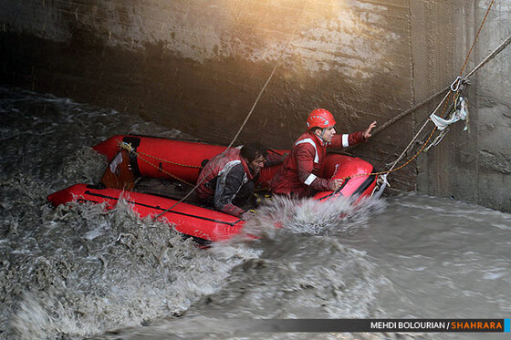 عملیات نجات به دام افتادگان آبگرفتگی امروز