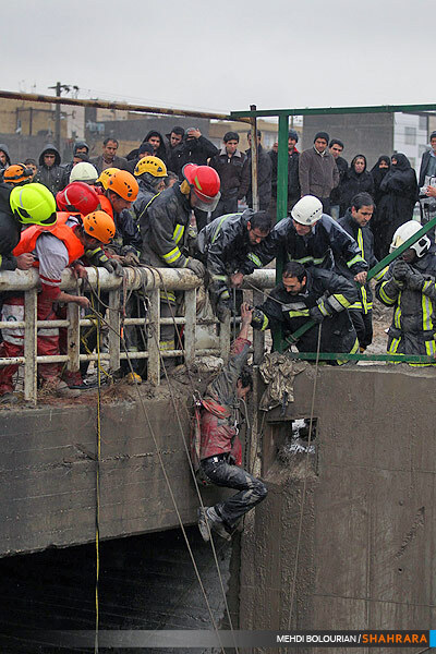 عملیات نجات به دام افتادگان آبگرفتگی امروز