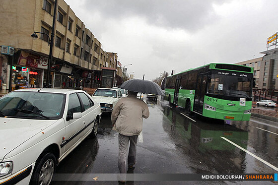 بارش باران در مشهد
