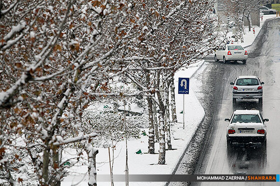 بارش اولین برف پاییزی در مشهد