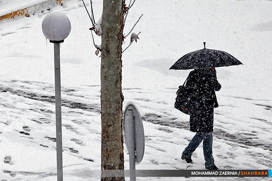 بارش اولین برف پاییزی در مشهد