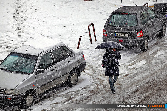 بارش اولین برف پاییزی در مشهد