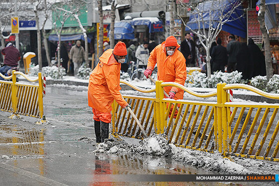 بارش اولین برف پاییزی در مشهد