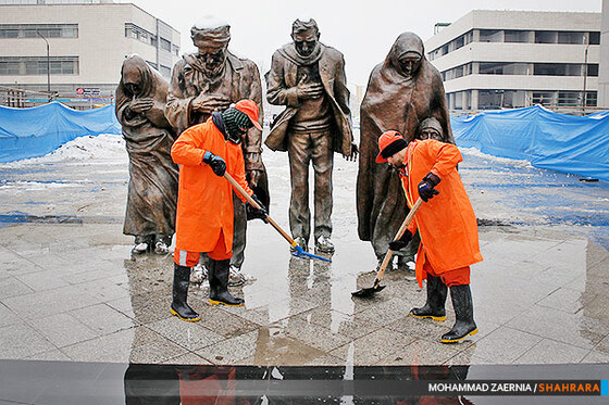 بارش اولین برف پاییزی در مشهد