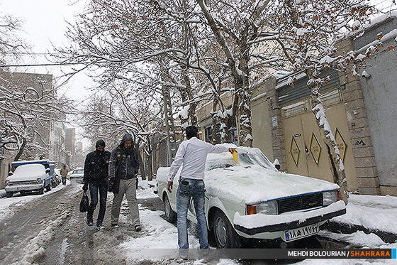 بارش برف در مشهد
