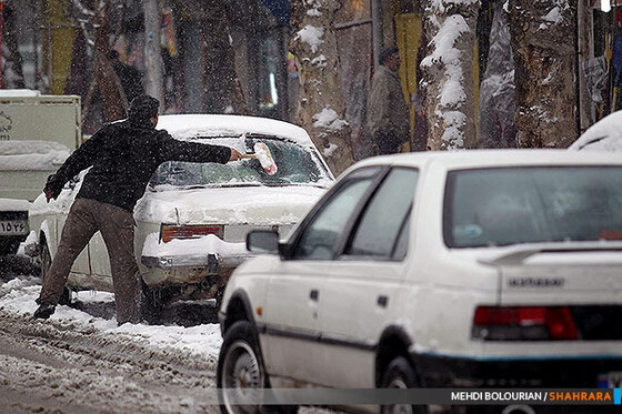 بارش برف در مشهد