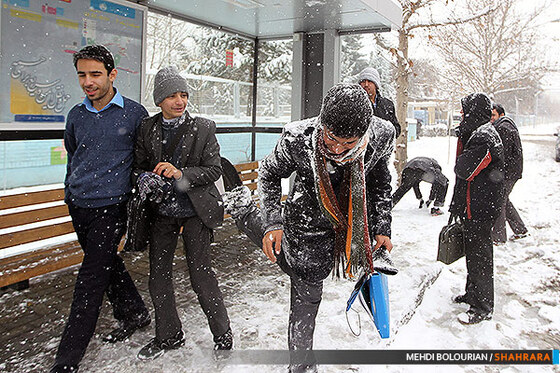 بارش برف در مشهد