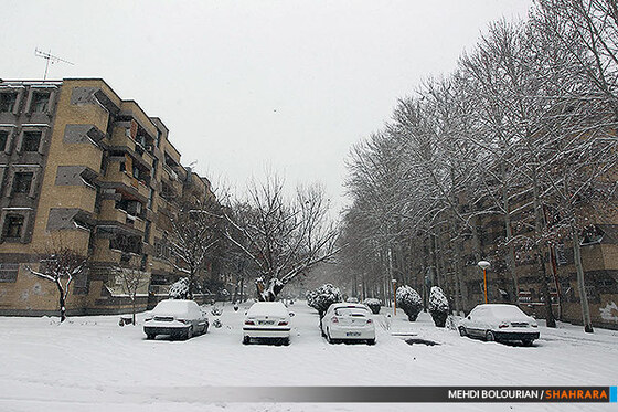 بارش برف در مشهد