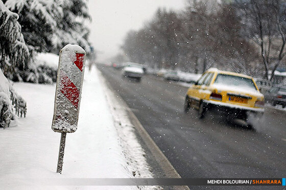 بارش برف در مشهد