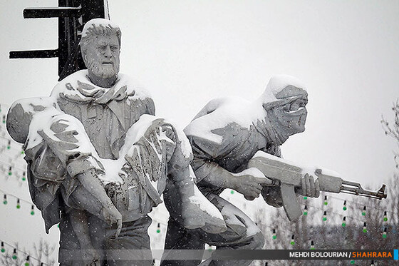 بارش برف در مشهد