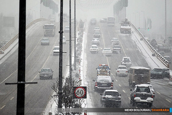 بارش برف در مشهد