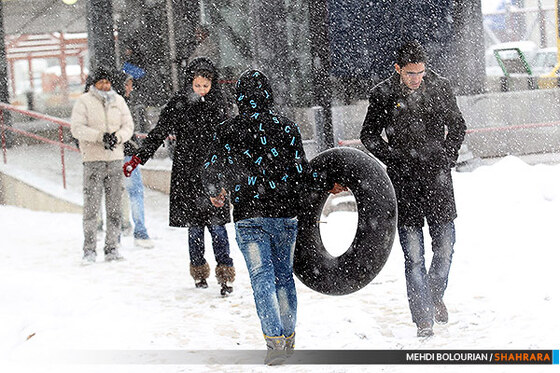بارش برف در مشهد