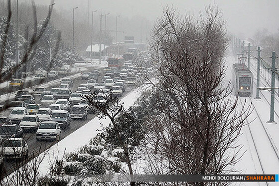 بارش برف در مشهد