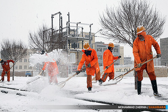 بارش برف و فعالیت شهرداری 