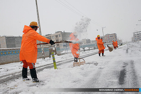 بارش برف و فعالیت شهرداری 