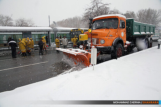 بارش برف و فعالیت شهرداری 