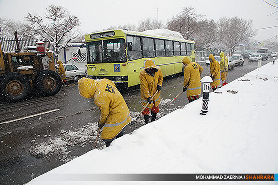 بارش برف و فعالیت شهرداری 