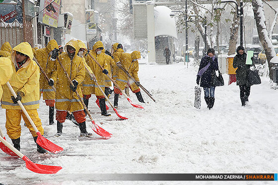 بارش برف و فعالیت شهرداری 