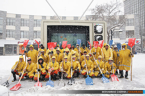 بارش برف و فعالیت شهرداری 