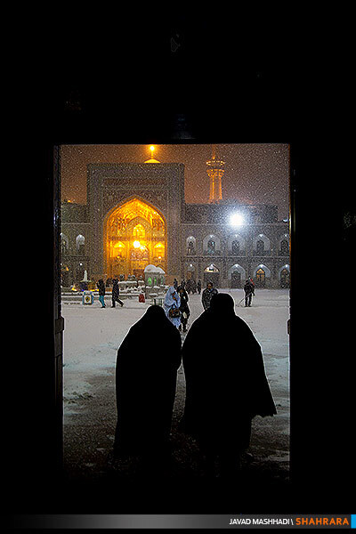 برف در حرم رضوی