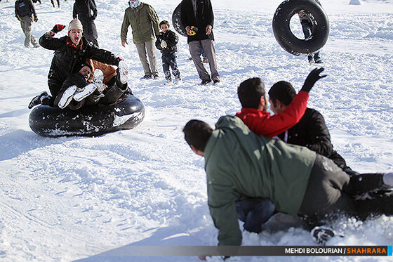 تیوپ سواری در ارتفاعات مشهد