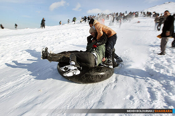 تیوپ سواری در ارتفاعات مشهد