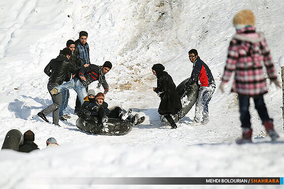 تیوپ سواری در ارتفاعات مشهد