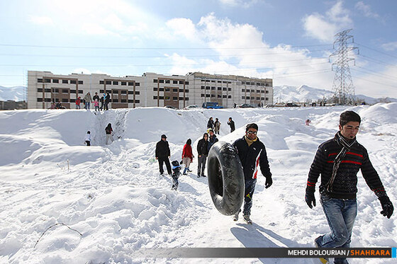 تیوپ سواری در ارتفاعات مشهد