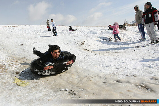 تیوپ سواری در ارتفاعات مشهد