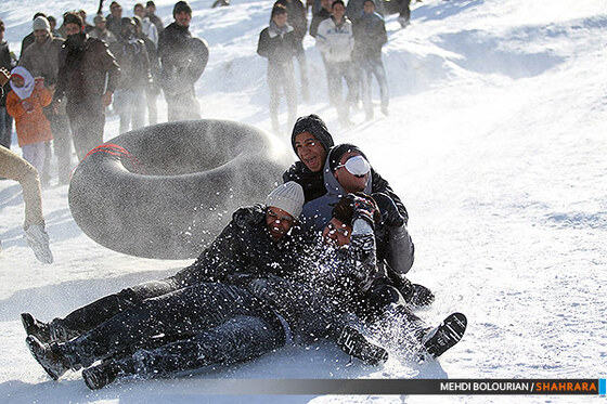 تیوپ سواری در ارتفاعات مشهد