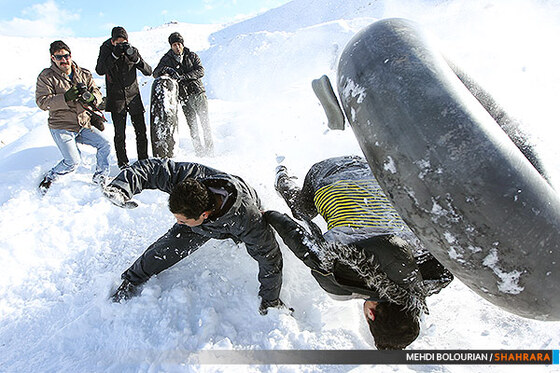 تیوپ سواری در ارتفاعات مشهد