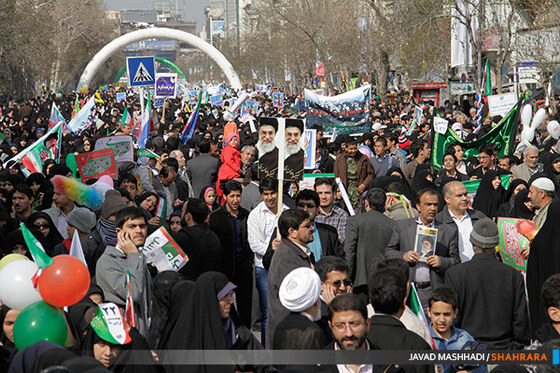 راهپیمایی 22 بهمن در مشهد