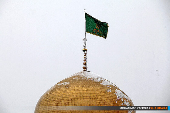 بارش برف در آستان امام علی ابن موسی الرضا(ع)