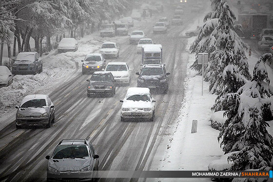 بارش برف در مشهد