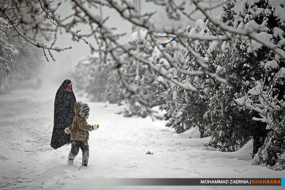 بارش برف در مشهد