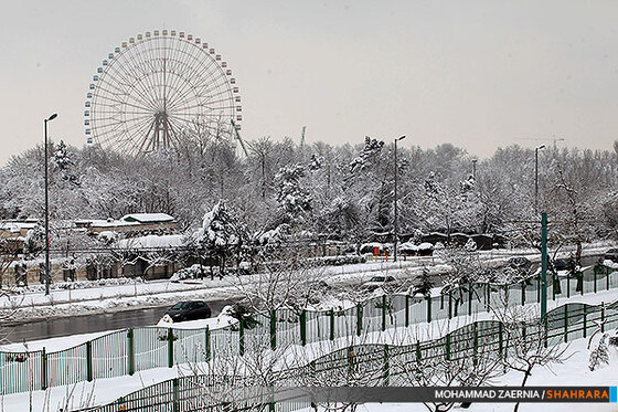 بارش برف در مشهد