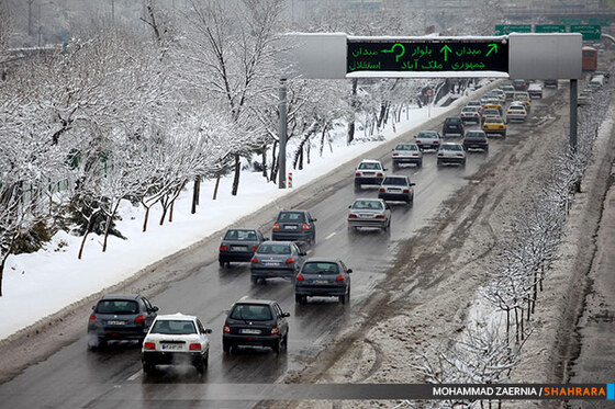 بارش برف در مشهد