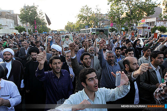 تجمع اعتراض آمیز  در هتک حرمت به بقعه حجربن عدی