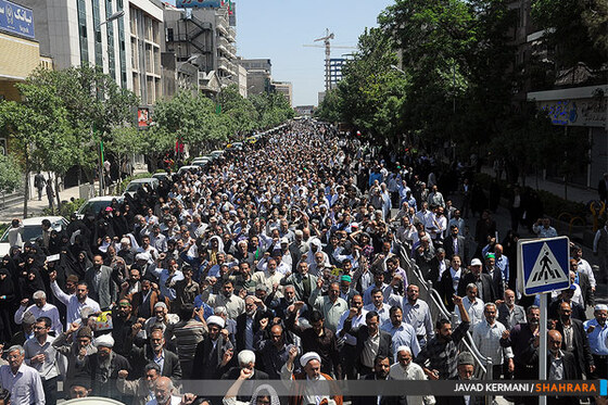 راهپیمایی مردم مشهد در محکومیت حتک حرمت صحابه پیامبر