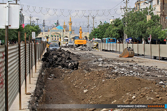 عملیات اجرایی فاز دوم خط یکBRT مشهد