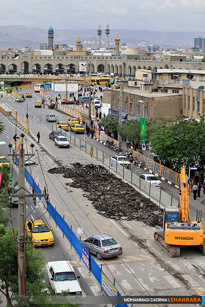 عملیات اجرایی فاز دوم خط یکBRT مشهد