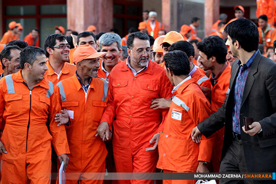 دیدار شهردار با خادمان پاکیزگی شهر